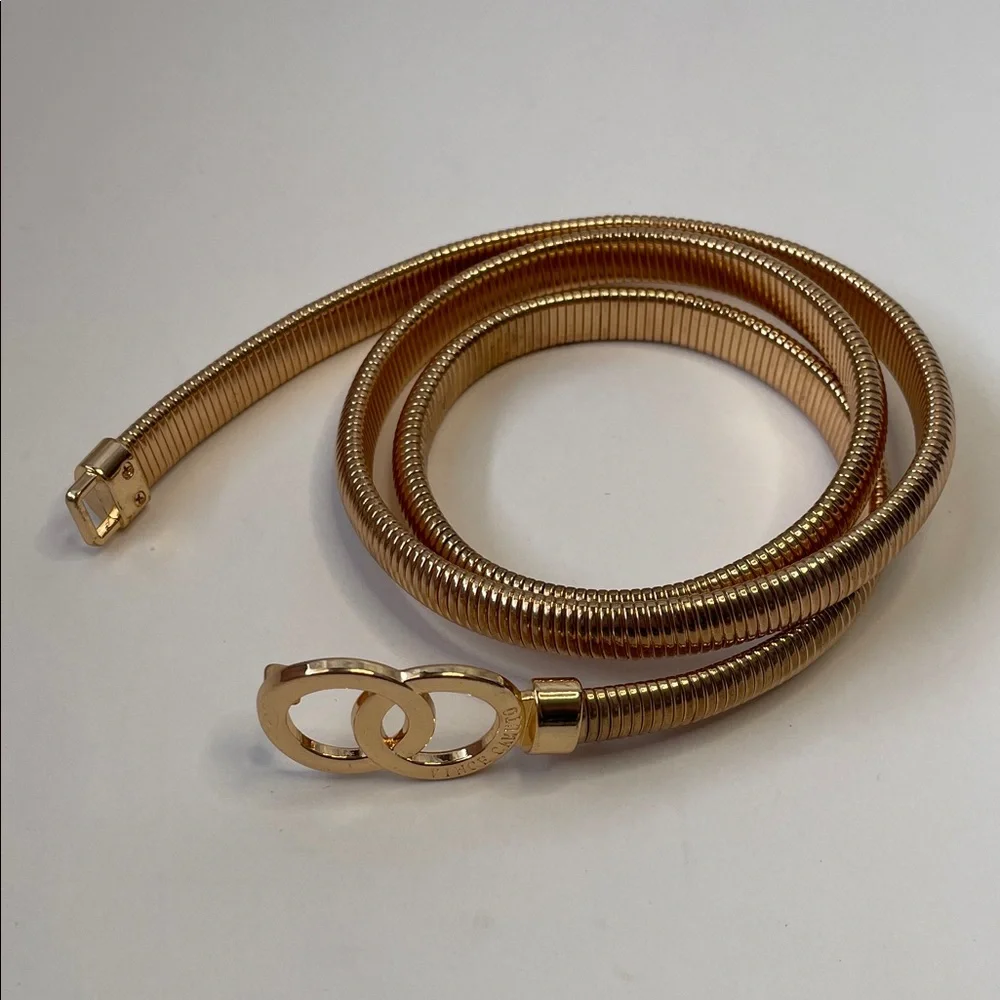 NWOT Vince Camuto Gold Double-Circle Snake Chain Women's Belt. 34” - Picture 1 of 2
